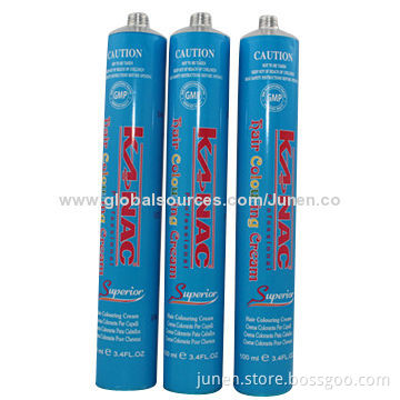 High quality hair color tube in aluminum